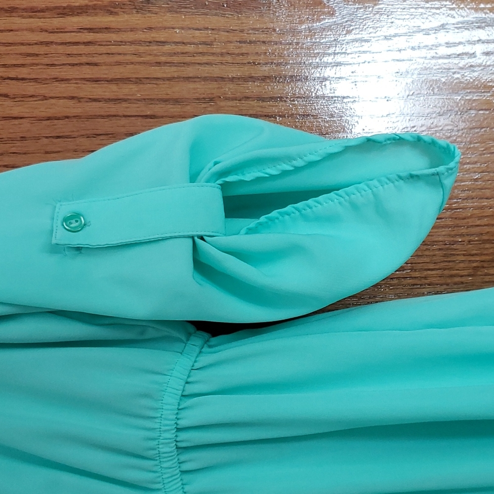 Teal shirt dress - Picture 2 of 3